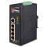 Planet ISW-504PT, 5x 10/100, 4x POE IEEE 802.3af, 60W, DIN, IP30, -40~75 st.C