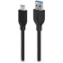 GENIUS nabíjecí kabel ACC-A2CC-3A, 150cm, USB-A na USB-C, 3A, QC3.0, opletený, černý