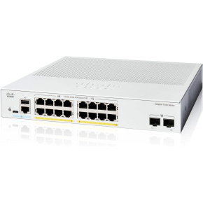 Cisco Catalyst switch C1300-16P-2G (16xGbE,2xSFP,16xPoE+,120W,fanless) - REFRESH