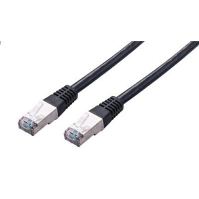 C-TECH kabel patchcord Cat5e, FTP, černý, 1m