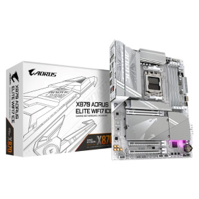 GIGABYTE MB Sc AM5 X870 A ELITE WF7 ICE, AMD X870, 4xDDR5, 2xHDMI, 2xThunderbolt, WiFi