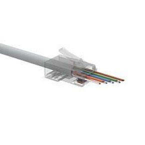 Solarix Univerzální EASY konektor RJ45 CAT6 UTP 8p8c na drát i licnu / 100 ks SXRJ45-6-UTP-EASY