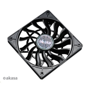 AKASA ventilátor Slimfan, 120 x 15mm, kluzné ložisko, pro HTPC systémy, PWM 4pin