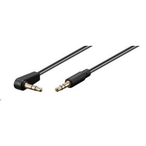 PREMIUMCORD Kabel Jack 3,5mm - 3,5mm konektor 90° M/M 1m