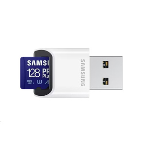 Samsung micro SDXC karta 128GB PRO Plus + USB adaptér