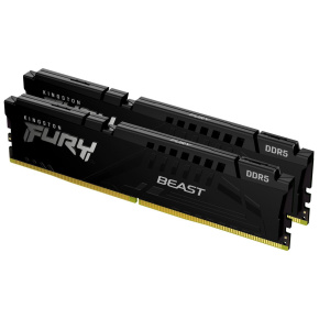 KINGSTON DIMM DDR5 64GB (Kit of 2) 6400MT/s CL32 ECC FURY Beast XMP Černá