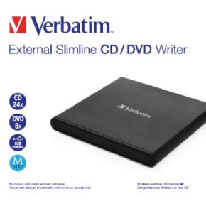 VERBATIM externí mechanika Slimline CD/DVD Writer USB - without NERO