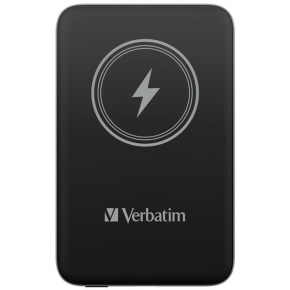 VERBATIM Powerbanka Charge 'n' Go, Magnetická, 10000 mAh, USB-C, Černá