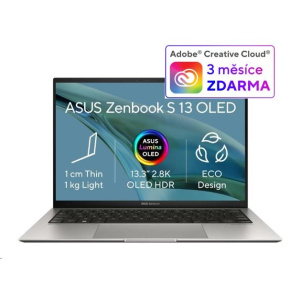 ASUS NTB Zenbook S (UX5304VA-OLED075W), i7-1355U, 13.3" 2880 x 1800, 16GB, 1TB SSD,Iris Xe, W11 Home, Gray