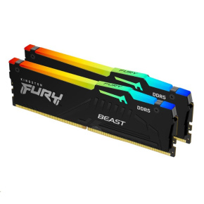 KINGSTON DIMM DDR5 64GB (Kit of 2) 5200MT/s CL36 FURY Beast RGB EXPO