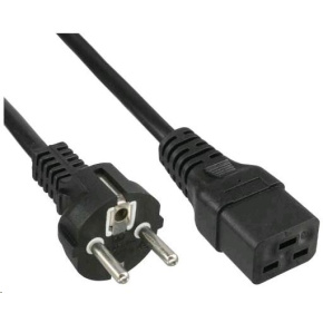 PremiumCord kabel síťový k počítači 230V 16A 3m  IEC 320 C19 konektor