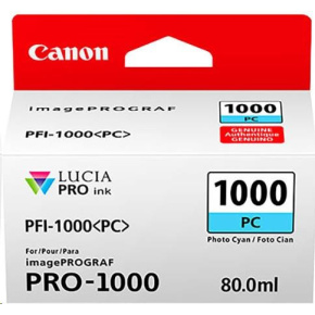 Canon CARTRIDGE PFI-1000PC photo azurová pro ImagePROGRAF PRO-1000 (600 str.)