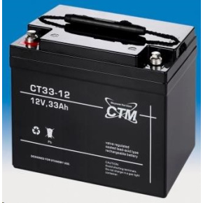 Baterie - CTM CT 12-33 (12V/33Ah - M6), životnost 5let