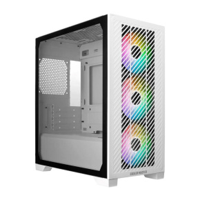 Cooler Master case Elite 301, mini-ITX, 3x 120mm ARGB Fan, bez zdroje, bílá