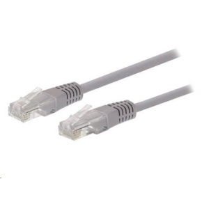 C-TECH kabel patchcord Cat5e, UTP, šedý, 25m