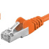 PREMIUMCORD Patch kabel CAT6a S-FTP, RJ45-RJ45, AWG 26/7 7m oranžová