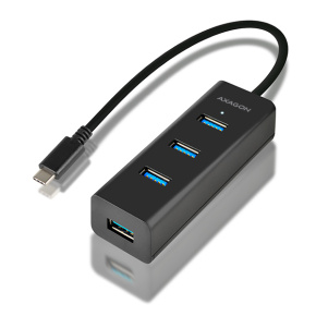 AXAGON HUE-S2C, 4x USB 3.0 CHARGING hub, micro USB nap. konektor, kabel USB-C 40cm