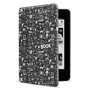 CONNECT IT pouzdro pro Amazon NEW Kindle Paperwhite 4 (2018), černé Doodle