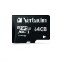 VERBATIM MicroSDXC karta 64GB Pro, U3 + adaptér