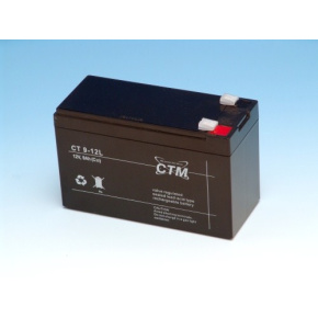 Baterie - CTM CT 12-9L (12V/9Ah - Faston 250), životnost 5let