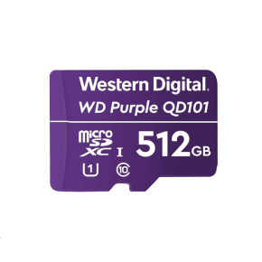 WD MicroSDXC karta 512GB Purple WDD512G1P0C Class 10 (R:100/W:60 MB/s)