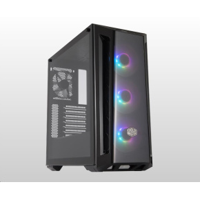 Cooler Master case MasterBox MB520 ARGB, E-ATX, Průhledná bočnice, 3x 120mm ARGB Fan, 1x 120mm Fan, Černá