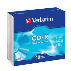 VERBATIM CD-R(10-Pack)Slim/ExtraProtection/DL/52x/700MB