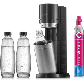 BAZAR - SodaStream Duo Titan Promo-Pack výrobník sody, 1 skleněná láhev, 1 plastová láhev, bombička s CO2 - opraveno