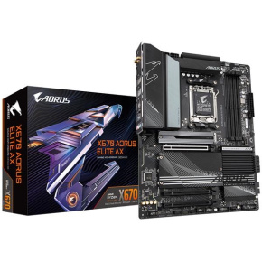 GIGABYTE MB Sc AM5 X670 AORUS ELITE AX, AMD X670, 4xDDR5, 1xHDMI, WI-FI