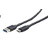 GEMBIRD USB 3.0 AM na Type-C kabel (AM/CM), 1m, černý