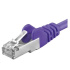 PREMIUMCORD Patch kabel CAT6a S-FTP, RJ45-RJ45, AWG 26/7 0,25m fialová