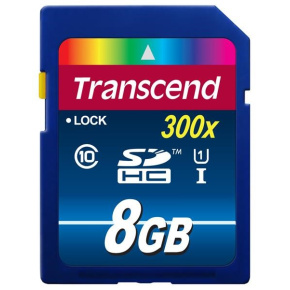 TRANSCEND SDHC karta 8GB Premium, Class 10 UHS-I, 300X