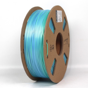 GEMBIRD Tisková struna (filament) PLA, 1,75mm, 1kg, silk rainbow, modrá/zelená