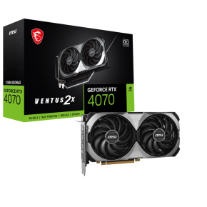 MSI VGA NVIDIA GeForce RTX 4070 VENTUS 2X E1 12G OC, 12G GDDR6X, 3xDP, 1xHDMI