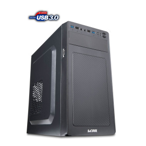 1stCOOL skříň STEP 3 ver.2, micro ATX, AU, 2xUSB 3.0 + 2x USB 2.0, bez zdroje, Black