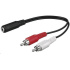 PREMIUMCORD Kabel audio 3,5mm Jack - 2x Cinch 1,5m (F/M, stereo)