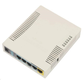 MikroTik RouterBOARD RB951Ui-2HnD, 600MHz CPU, 128MB RAM, 5x LAN, integr. 2.4GHz Wi-Fi, vč. L4 licence