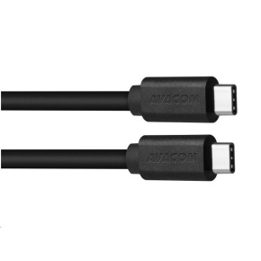 Datový a nabíjecí kabel USB Type-C - USB Type-C, 100cm, černá