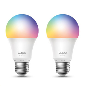 TP-Link Tapo L530E(2-pack) chytrá WiFi stmívatelná LED žárovka (barevná,2500K-6500K,806lm,2,4GHz,E27)