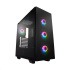 Fortron skříň Midi Tower CMT512 Black, 4 x A.RGB LED fan, průhledná bočnice