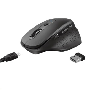 TRUST bezdrátová Myš Ozaa Rechargeable Wireless Mouse - black