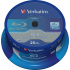 VERBATIM BD-R SL Datalife (25-pack)Blu-Ray/Spindle/6x/25GB WHITE BLUE SURFACE