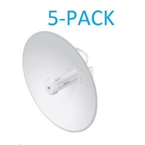 UBNT airMAX PowerBeam5 AC 2x25dBi Gen2, 5-PACK [400mm, Client/AP, 5GHz, airMAX ac, 10/100/1000 Ethernet]