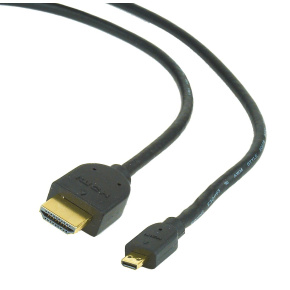 GEMBIRD Kabel HDMI-HDMI micro 3m, 1.3, M/M stíněný, zlacené kontakty, černý