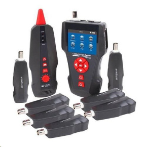 LAN Cable Tester TLCD88 s LCD, koax, Cat3/Cat5E/Cat6, UTP/STP, USB, PoE, ping, sonda, 8x protismyčka