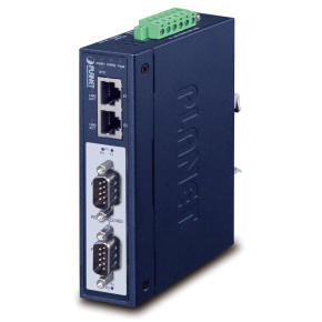 PLANET IMG-2200T Průmyslová brána, MODBUS, 2x RS-232/422/485 na IP, 2x RJ-45 10/100Base-TX, -40 až +75°C, DC12-48V, IP30