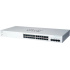 Cisco switch CBS220-24T-4G (24xGbE,4xSFP,fanless)