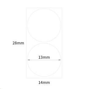 Niimbot štítky R 14x28mm 220ks WhiteRound B pro D11 a D110