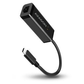 AXAGON ADE-SRC, USB-C 3.2 Gen 1 - Gigabit Ethernet síťová karta, auto instal, černá